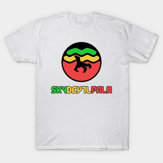 Skydevilpalm Emblem (Rasta) T-Shirt by Skydevilpalm